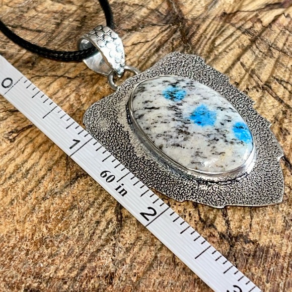 Raindrops K2 Azurite Pendant 2 1/2” - Picture 13 of 14